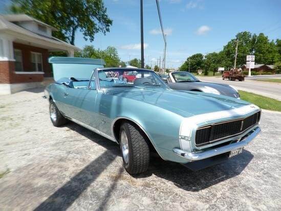 Light blue convertible